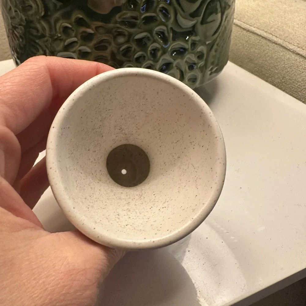 Speckled White Ceramic Incense Holder